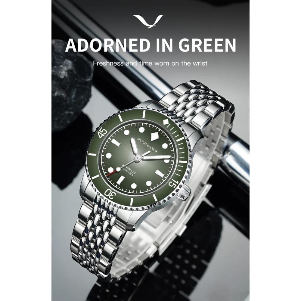 2026 New Specht & Söhne Dive Watch Miyota 8215 Mechanical Watches Bubble Domed Sapphire Crystal BGW9 Luminous 200M Waterproof