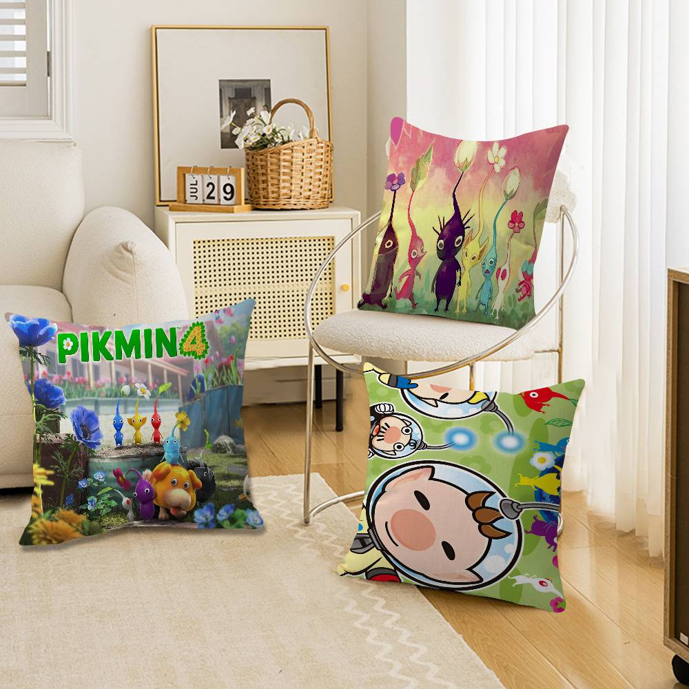 P-PikminS Stitch Lucky Dragon Pillow Cover Sofa Cushion Cover Home Room Decoration Children Gift