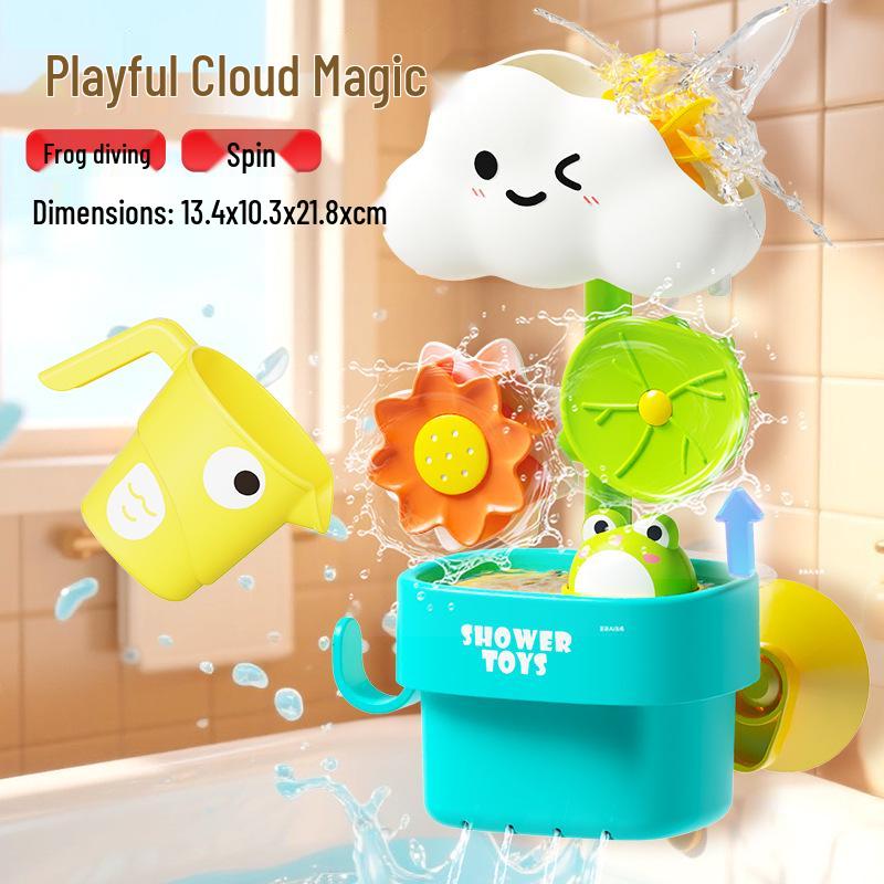 Telescopic Snail Spin-and-Play Water Sprinkler Baby Bath Toy
