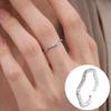 Exquisiter offener Goldring: Japanischer & Koreanischer Stil, Dünnes Band mit Diamanten besetzt, Stapelbarer & Eleganter Fingerschmuck