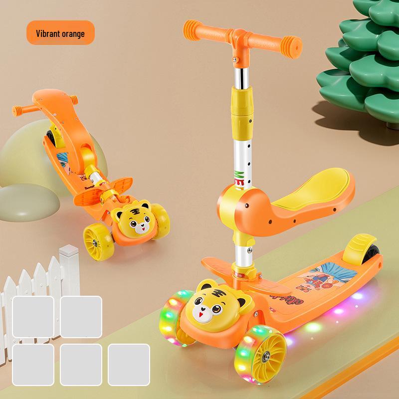 3-in-1 Children's Scooter with Seat for Ages 1-12, Suitable for Boys and Girls