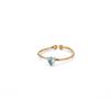2025 Birth Colorful Cubic Zircon Heart Opening Rings For Women Fashion Dainty Stainless Steel Princess Ring Jewelry Wedding Gift