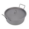  Ti Stockpot 2.3L Lightweight Portable Multipurpose Soup Pot with Dual Handles Non Stick Coating for Outdoor Camping Hiking Fishing sy to Cln 