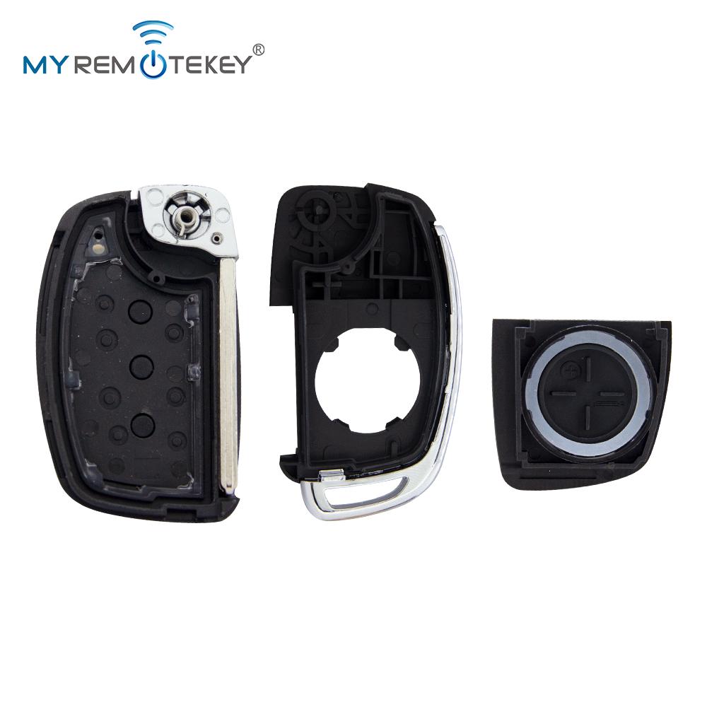 MYREMOTEKEY FCC ID RKE-4F08 Flip Remote Key Shell for Hyundai Santa Fe Accent 3 Button