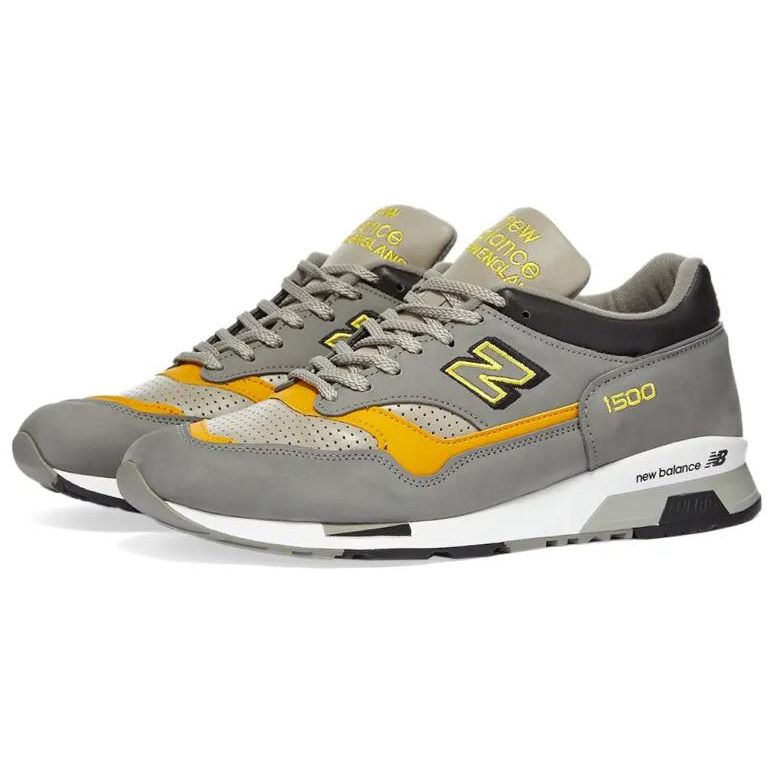 New Balance 1500 Made In England Grey Yellow Men Sneakers Black M1500GGY