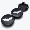 4pcs Black Silver BAT Logo Emblem Car Wheel Center Caps 58MM 54MM Wheels Hub Cap Rim Hubcaps Dust Cover Replace Car Accessories