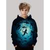 Autumn Winter Shark 3D Printed Hoodies Fashionable Casual Warm Sports Long Sleeved Children's Boy Hooded Sweatshirts
