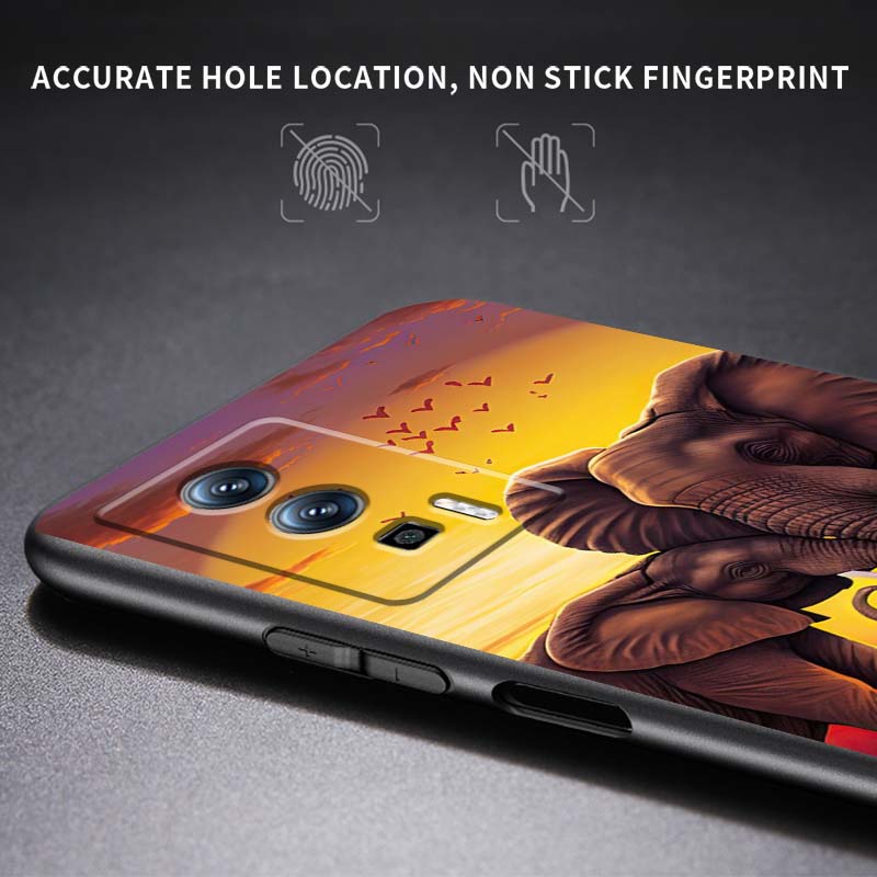 Cartoon Anime Animals For Xiaomi Redmi 12 13C 12C 13 10C 9T A2 9A 9C 7A Note 10S 8T 10 9 8 Pro 4G 5G Black Phone Case