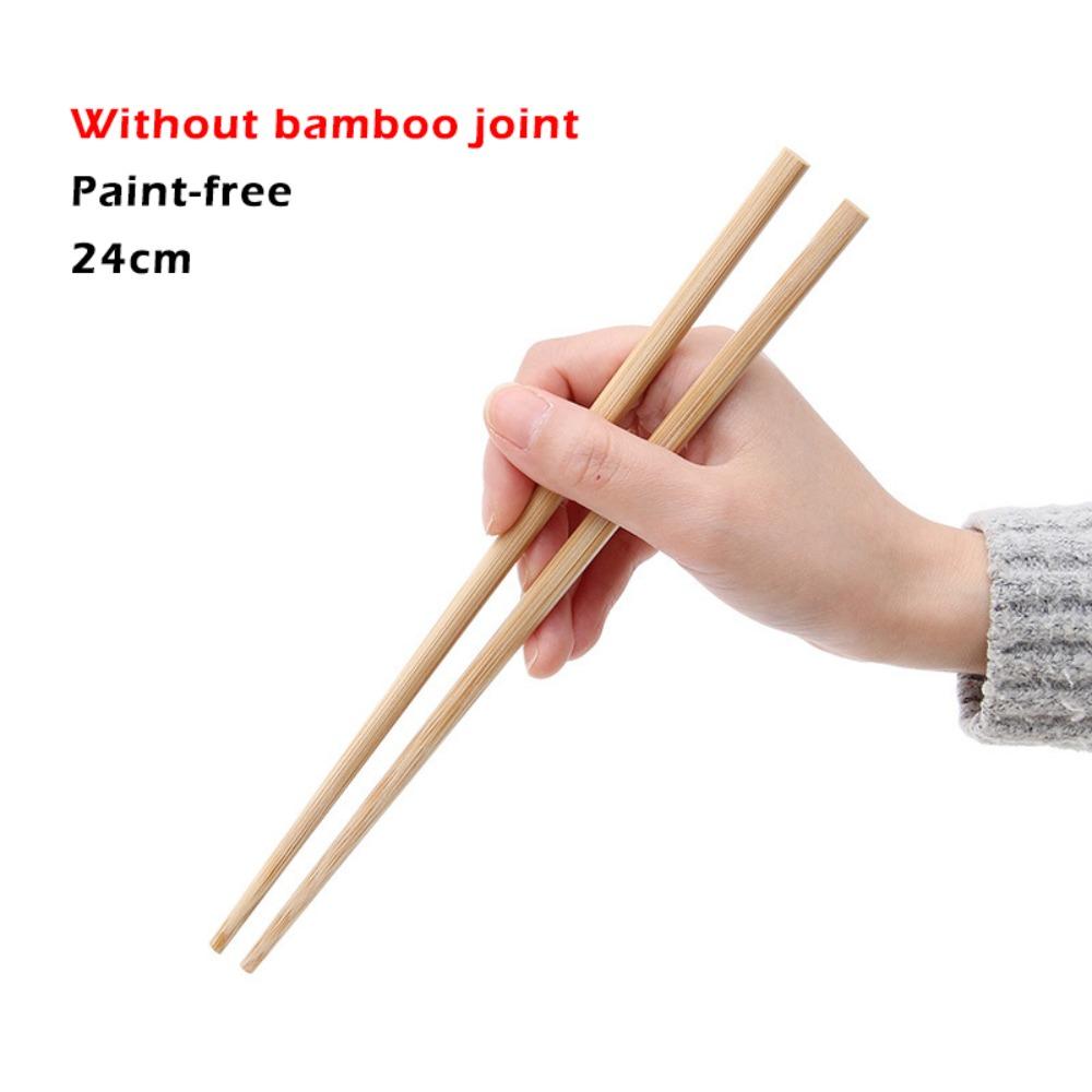 1 Paar Wachsfreie Bambus-Essstäbchen 24/27/30/32cm Anti-Rutsch-Essstäbchen Hotpot-Essstäbchen Zuhause