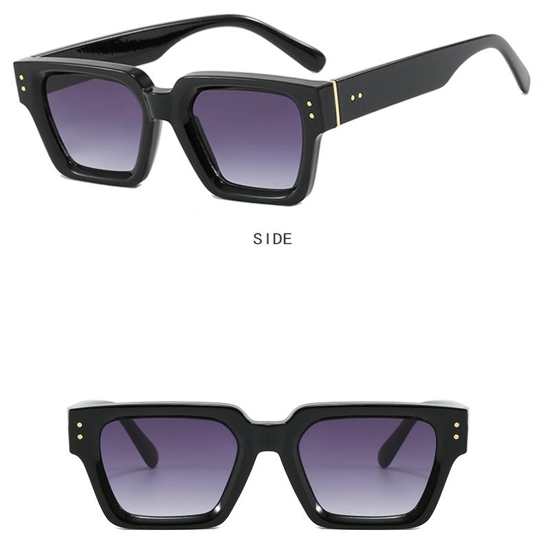 Occhiali da sole da donna, montatura quadrata grande, personalità alla moda, protezione solare, fotografia di strada, occhiali da uomo per la guida.