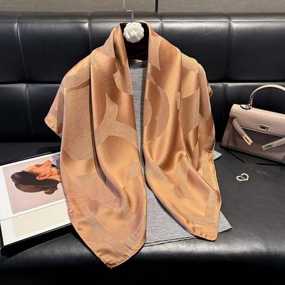 Latest Spring And Autumn Women'S Fashion Hijab Silky Luxury  Soft Hijab Female Muslim Square Sun Protection Shawl