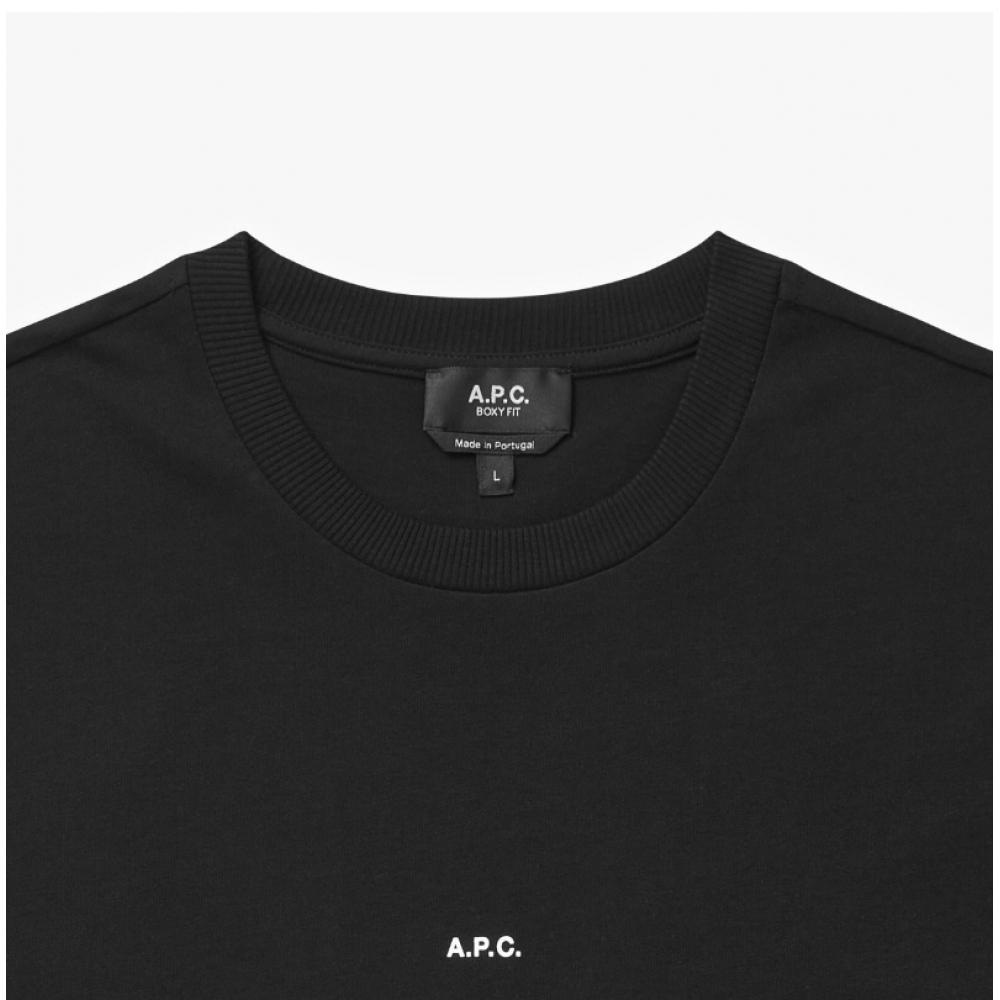 ApeSSe Cohbw H26386 Tzc Noir Blanc Micro Logo Boxy Men S Short Sleeve Tee