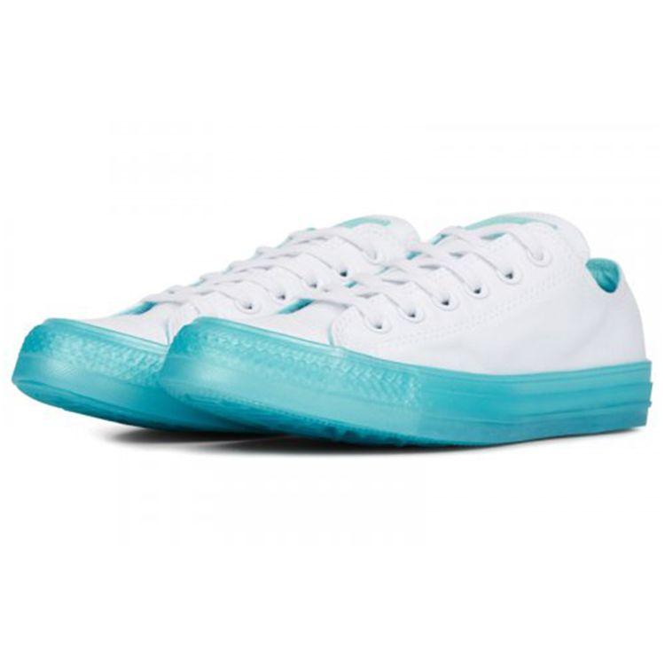 Converse Chuck Taylor All Star Low White Bleached Aqua Women Sneakers 560646C