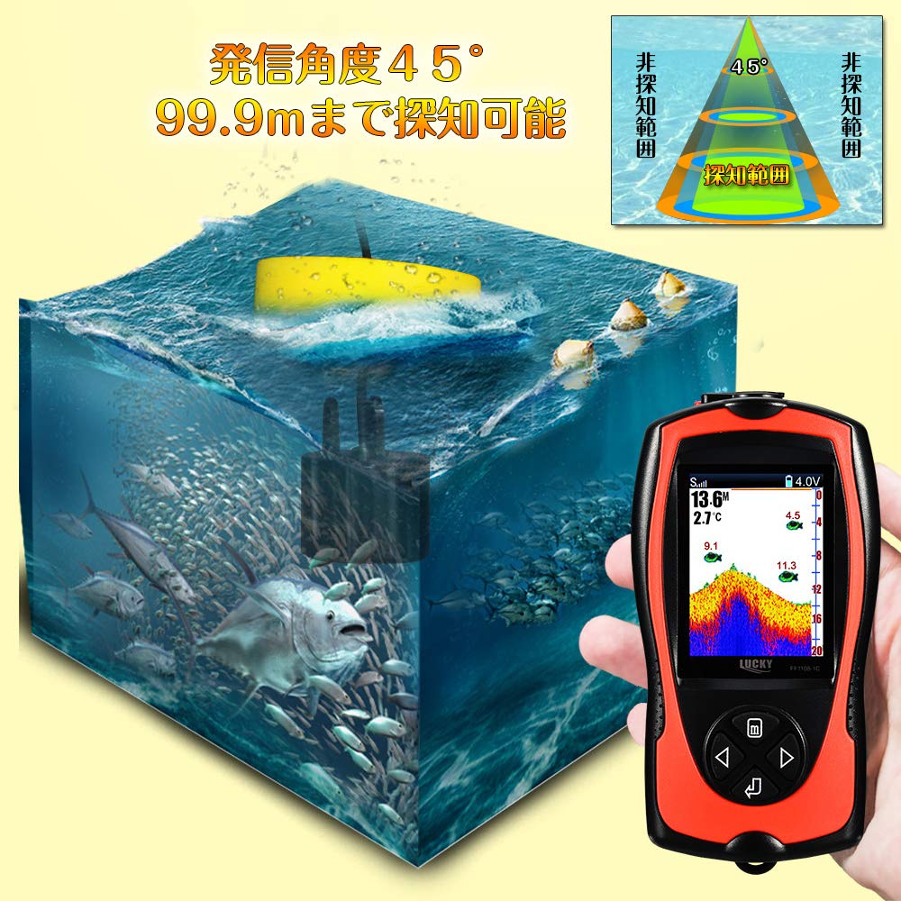 LUCKYLAKER Portable Fish Bass Fish Smelt Fish Finder Finder, Finder,