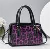 Leopard Print Fashion Color Blocking Women Casual Glossy Shoulder Bag Daily For