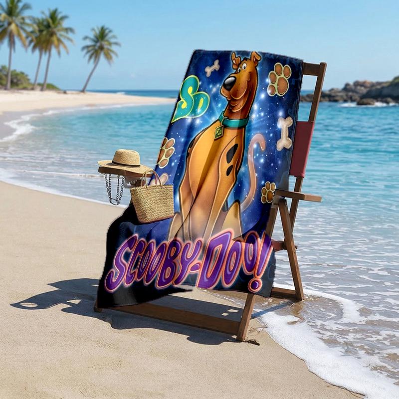 Scooby Doo Fashion Beach Towel: Ideal for Summer Adventures Soft, Absorbent and Quick Drying Suitable for Swimming and Bathing