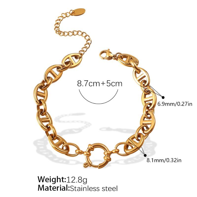 Meier Street punk style men s and women s pig nose necklace bracelet exaggerated hip hop necklace bracelet