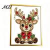 Holiday Decoration Making Sets DIY Jewelry Faux Pearl Art Painting Kit with Frame, Christmas Craft Supplies Set Crystal Gem for Adults, Home Tabletop