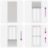 Light Grey Pleated Blind 90X200 Cm Fabric Width 89.4 Cm