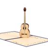 Handcrafted 3D Popup Guitar Card With Realistic Design Perfect Birthday Present For Home Decors Collectible