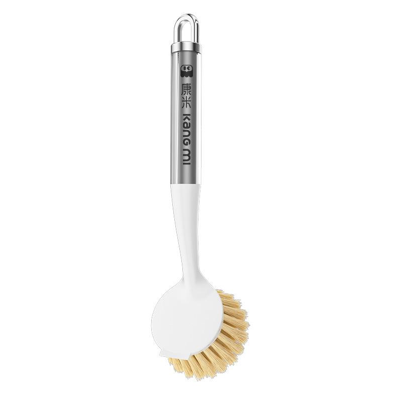 Щетка для кастрюль с длинной ручкой - Бытовая кухонная щетка для мытья посуды - Щетка для чистки - Инструмент для чистки кастрюль - Щетка для кастрюль с прозрачной ручкой