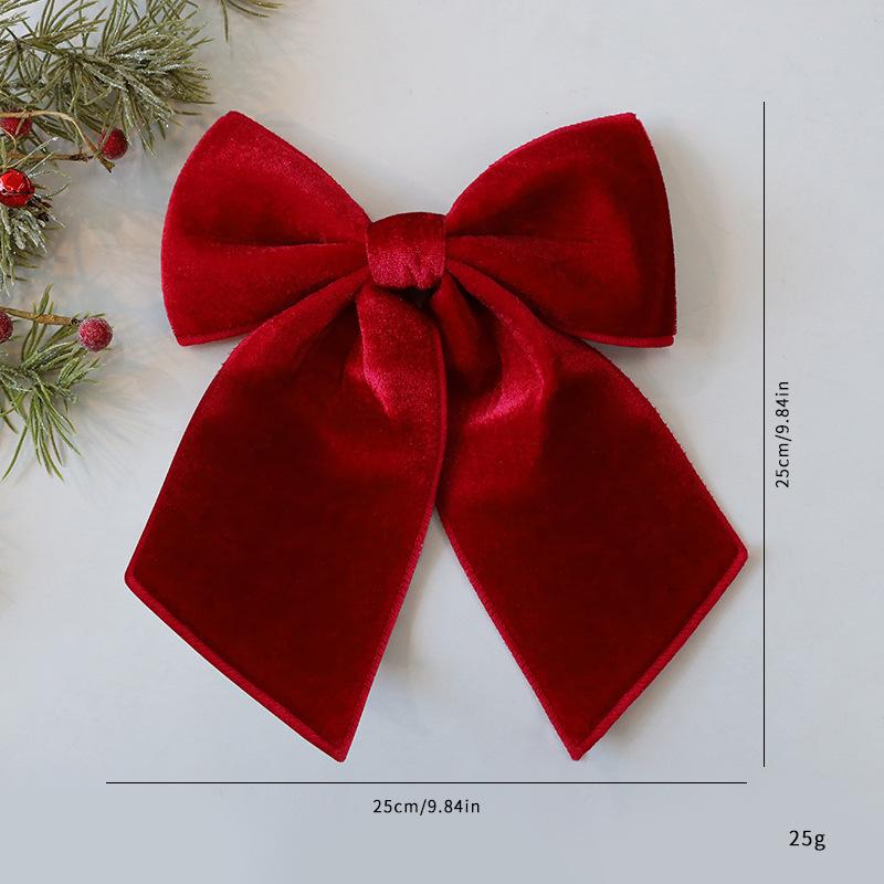 Soft Velvety Fabric Bowknot Christmas Tree Ornament For Mantels Wedding Festival Celebration Decoration