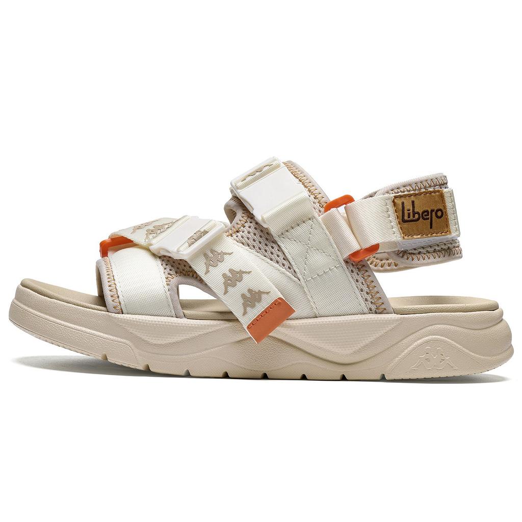 Kappa Jungle Lion Series Back-To-Back Casual Two-Way Lightweight Comfortable Simple Women Sandals Beige K0EX5LL16-027