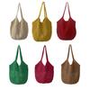 Borsa Intrecciata Vuota Borsa a TOTE in Paglia di Grande Capacità Borsa Elegante a Spalla Singola per Viaggio Spiaggia Shopping