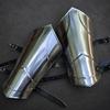 Steel Balthasar Greaves  Handmade Knight Shin Guards  Medieval LARP Leg Armour