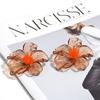 Exaggerated Transparent Flower Earrings Bohemian  Style Women Earrings Stud Earrings  Daily Wear