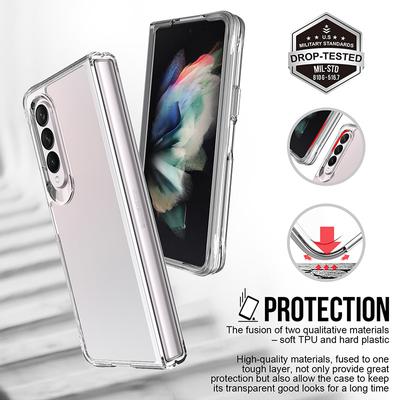 Coque Fine Transparente Anti-Chute en PC Pour Samsung Galaxy Z Fold 3 5g Fold4 Fold 4 Fold3 Anti-Dérapante Sac de Téléphone Portable Funda