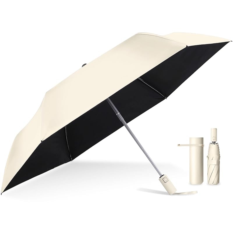 

[Supervised by an active dermatologist] Completely blacked out 100% UV cut rate certified parasol folding umbrella For both rain and shine Umbrella