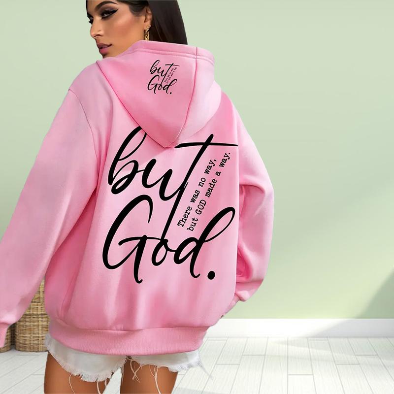 Womens Fashion Cool White Letters Print Loose Hoodie Tops Blouse Sweatshirt Casual Long Sleeve Pullover Tops