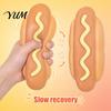 Realistic Food Shaped Squeeze Toy Giant Hot Dog Toy, 8.3" Slow Rising Unique Stress Reliever for Colleagues Soft Ball, Funny Sensory Fidget