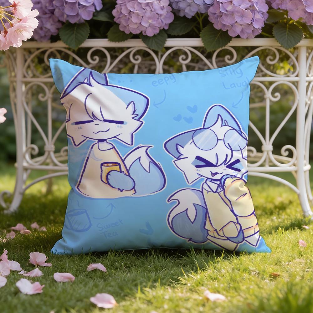 Cartoon F-Furry F-fandom Cushion Cover Home & Car Dual-Scene Pillow Cover: Reversible for Premium Comfort