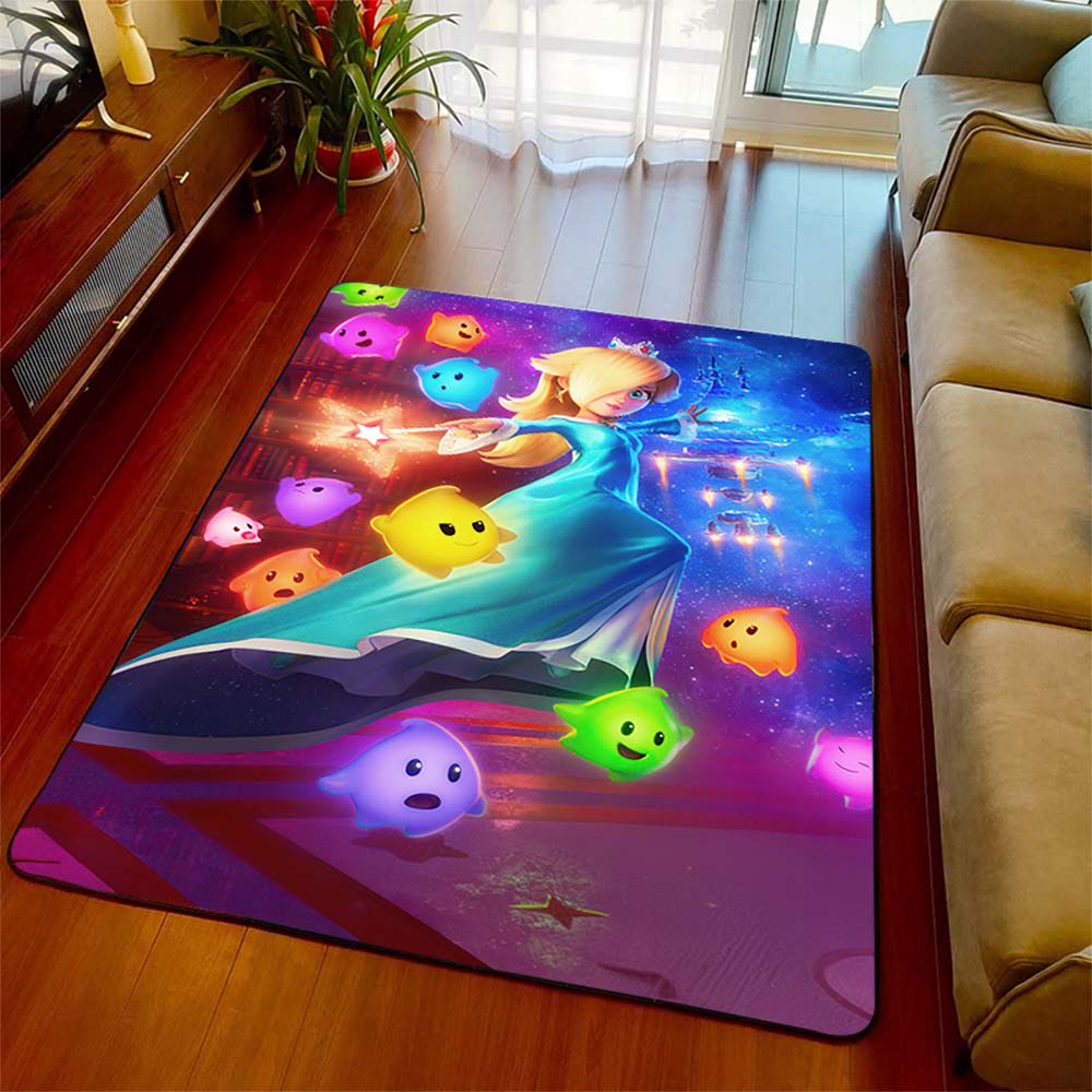 Premium Super Mario Area Rug Polyester Wear-Resistant Non-Slip Floor Carpet Home Bedroom Decor -QJY