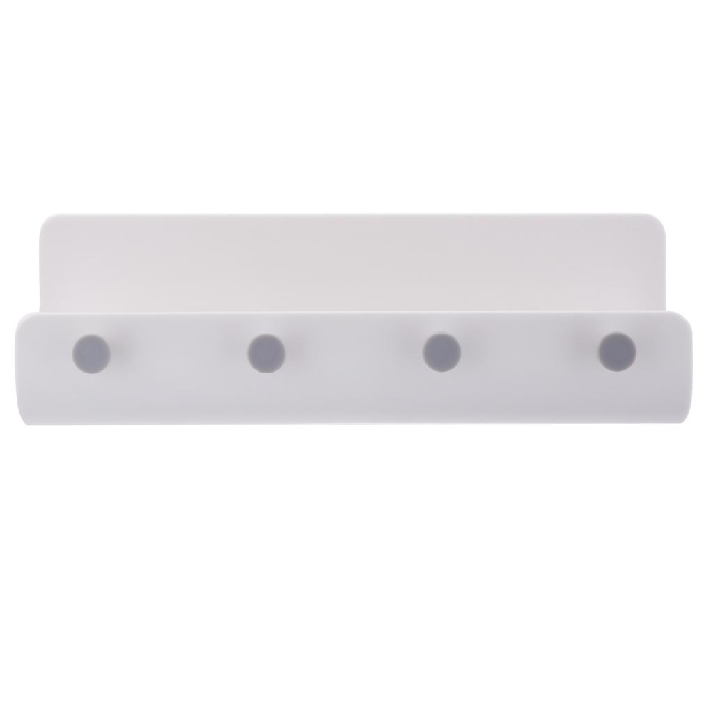 Wall Mount Holder with Storage Basket Holds Board Spray Bottles Starch Laundry Rooms - White