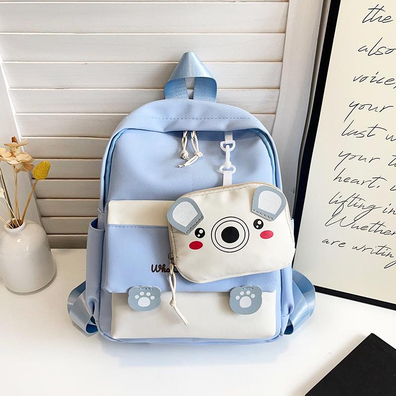 New Children's Backpack Cartoon Cute Children's Schoolbag Kindergarten Two-piece Set Splicing Small Backpack