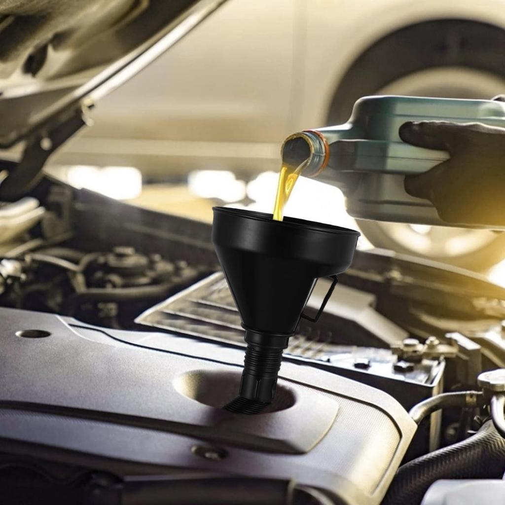 POPETPOP 2 Stück Trichter Gas Kraftstofftrichter mit Sieb Schlauchtrichter Großfahrzeugtrichter