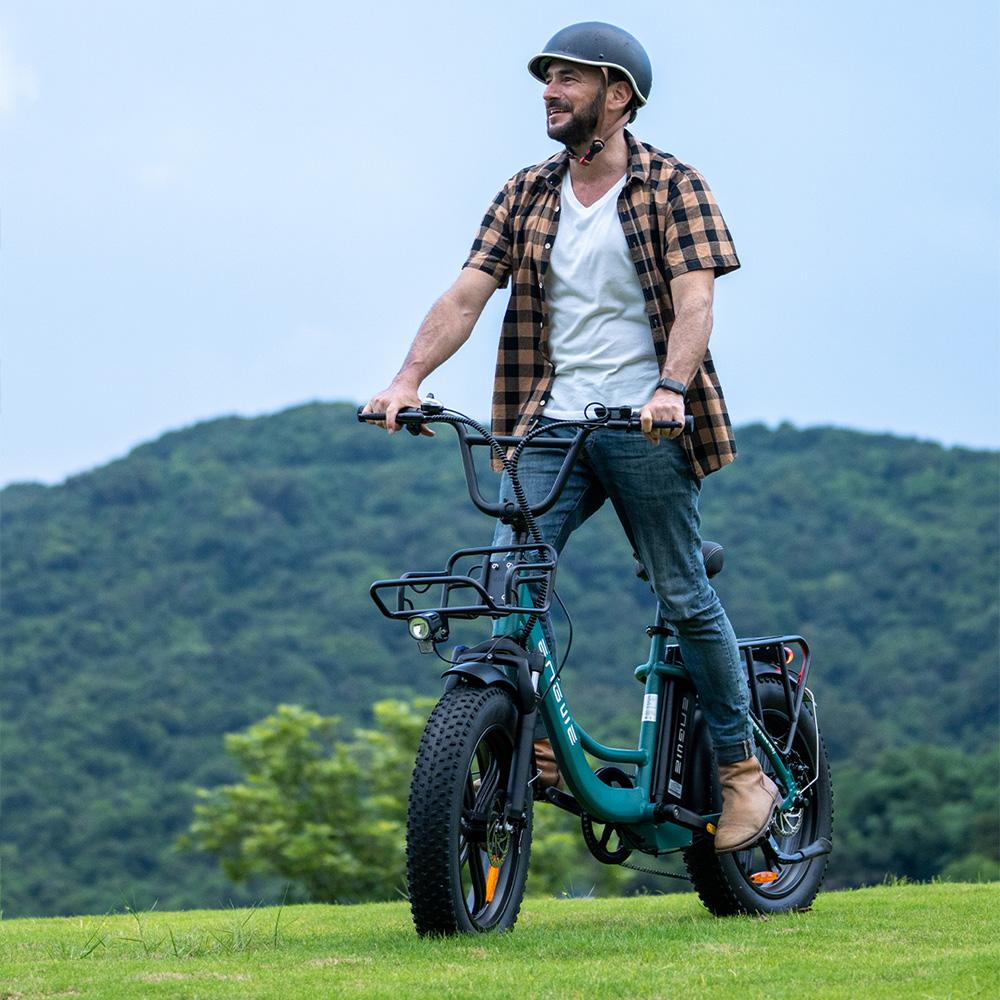 Electric Bicycle Engwe 20" 250W Motor 48V 13AH City Ebike Top Speed 25Km/h Max Load 120Kg All Terrain Ebike 7 Speed Green L20 Boost