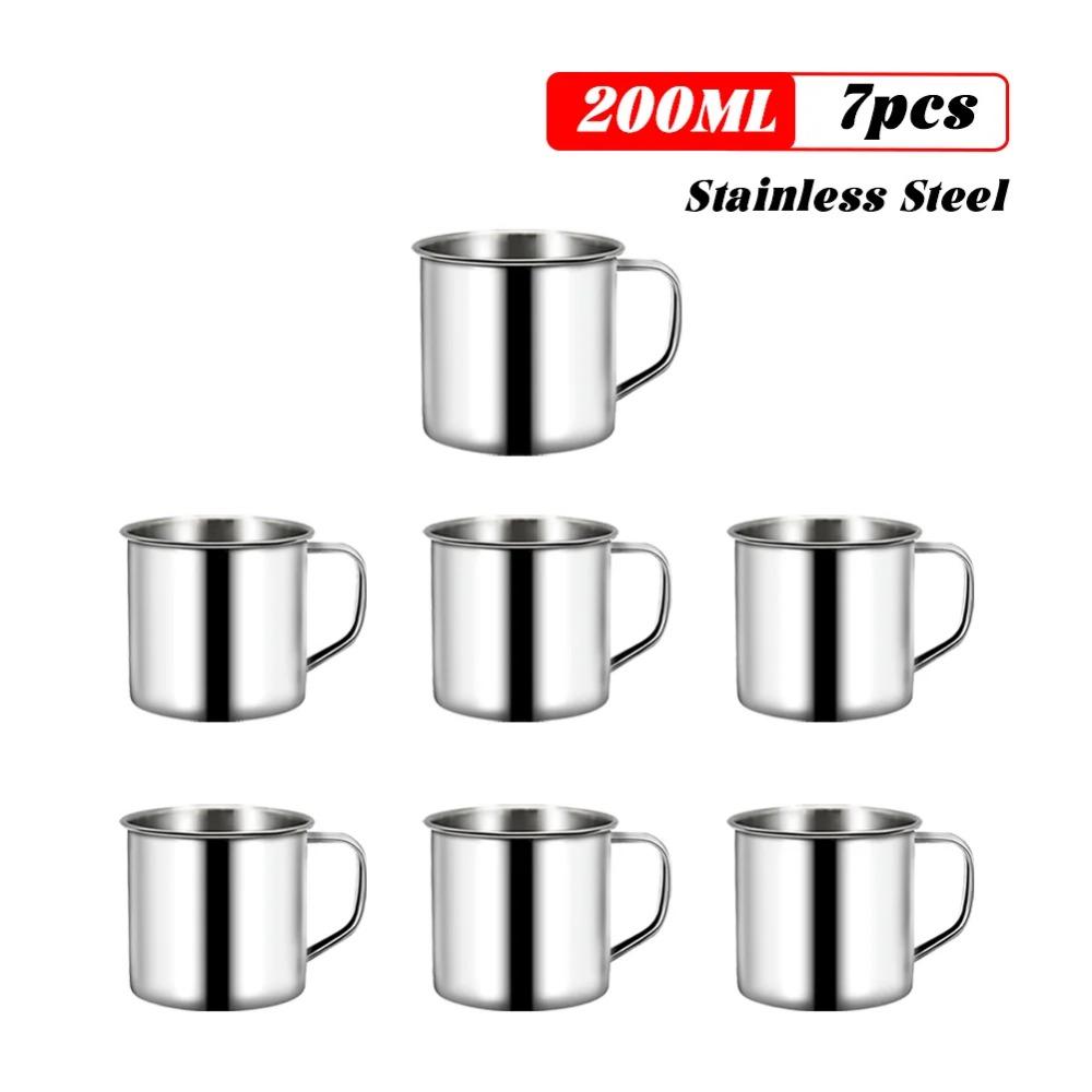 Stainless Steel Mug Coffee Cup Camping Mug Metal Coffee Tea Cup Mug Portable Milk Tea Cup Tumbler Water Mug Outdoor Drinking Cup