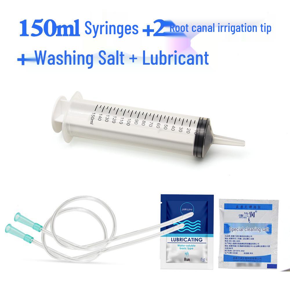 Large Capacity Disposable Enema Kit with Syringe Tips (150-500ml)