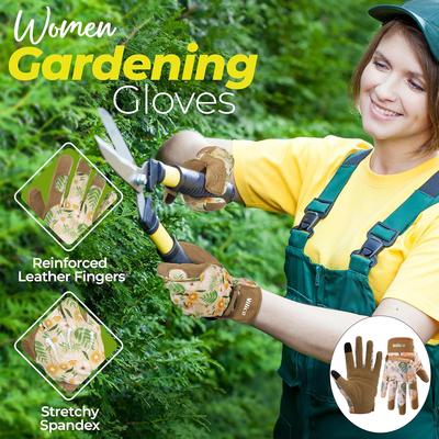 Breathable Gardening Gloves For Women Leather Garden Yard Gloves Best Gift For Gardeners