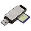 Lecteur De Cartes Mémoire - HAMA - 00123902 - USB 3.0 - Compatible SD/microSD - Noir Et Argent