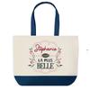 Tote Bag - PLANETEE - Stéphanie the Most Beautiful - Blue - Cotton - 40 X 45 Cm