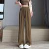 Women's High Waist Ice Silk Wide Leg Pants - Summer 2025: Lightweight, Wrinkle-Resistant, Casual Draped Pleated Design