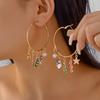 Cute Nutcracker Soldier Pendant Earrings For Women Shiny Rhinestone Imitation Pearl Elegant Earrings Christmas New Year Jewelry