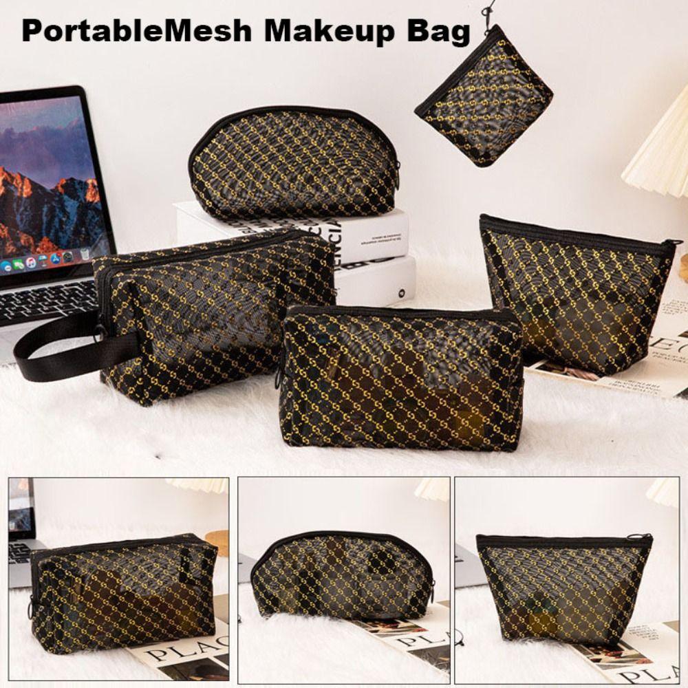 

Multifunction Women Cosmetic Storage Pouch Black Lipstick Organizer Bags 20*12*7cm
