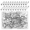 60/80/100 Stück Neue Metall-Stiftleisten Silber DIY Bastel-Anstecknadeln Rückseiten 15/20/25/32/38/45mm Broschenverschluss-Stifte Nähzubehör