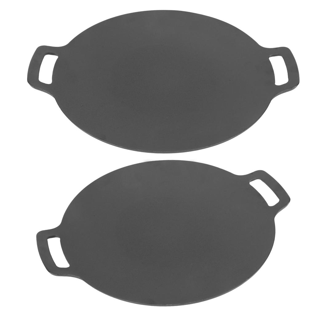 Korean BBQ Grill Pan Round Griddle Grill Pan Stovetop Induction Home Outdoor Korean Barbecue Plate with Bag 11.8in Diameter